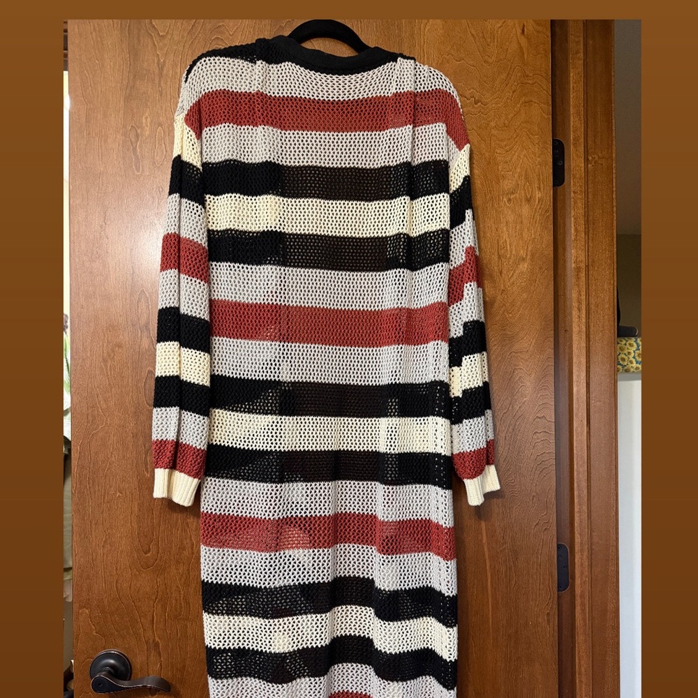 Striped Knit Long Sleeve Dress